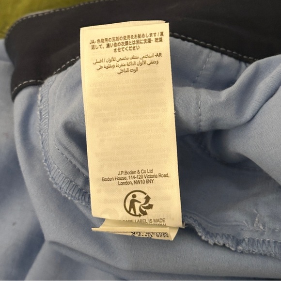 BODEN Blue Pants Size 12 Regular Trousers, Powder Blue Chinos - Picture 15 of 16